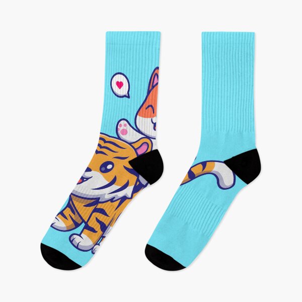 Item preview, Playful Feline Friends - Cute Cat and Tiger Cartoon designed and sold by hjian8219.