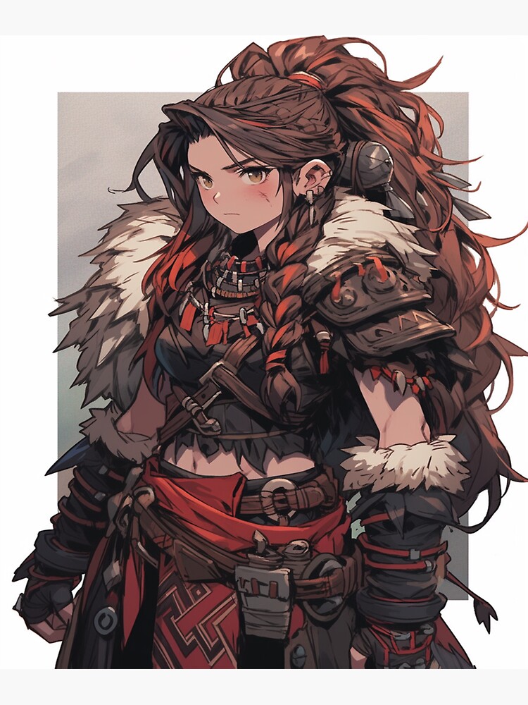 Dungeons and Dragons - Female Barbarian - Anime | Magnet