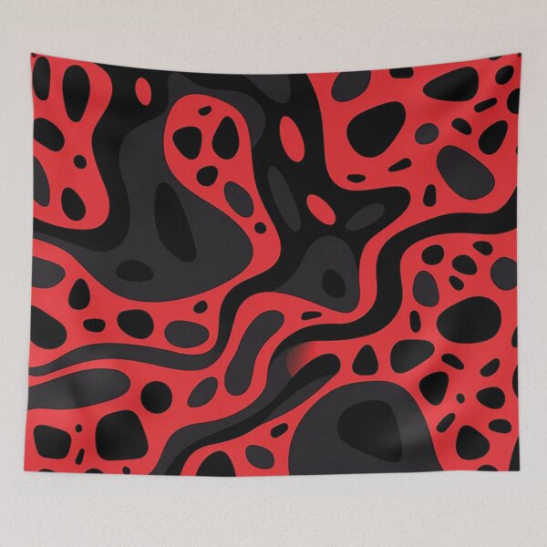Item preview, Black and red art. deco – NEUROGRAPHY PATTERN 01 designed and sold by MadamPaperHazel.