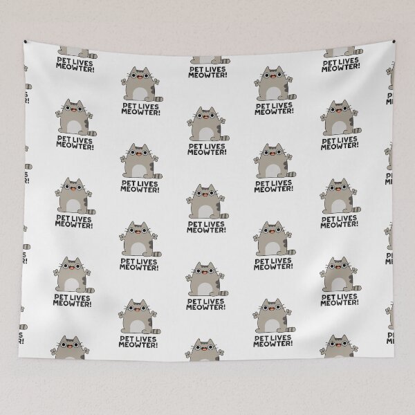 Item preview, Pet Lives Meowter Funny Cat Puns  designed and sold by punnybone.