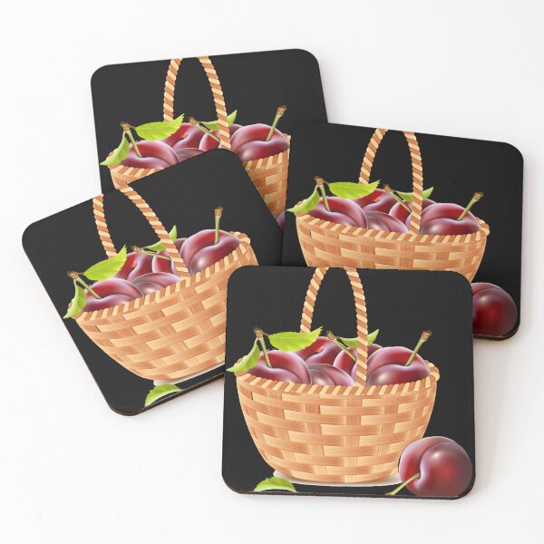 Item preview, wicker basket with cherries designed and sold by MarcoDesigner78.