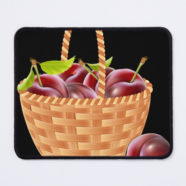 Item preview, wicker basket with cherries designed and sold by MarcoDesigner78.