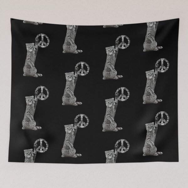 Item preview, Peace cat, Lindo gatito con sambolo de paz designed and sold by AloraJohns.