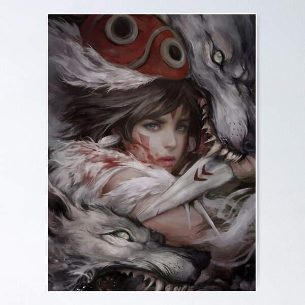 Poster Affiche San Princesse Mononoke Hayao H. Miyazaki Manga