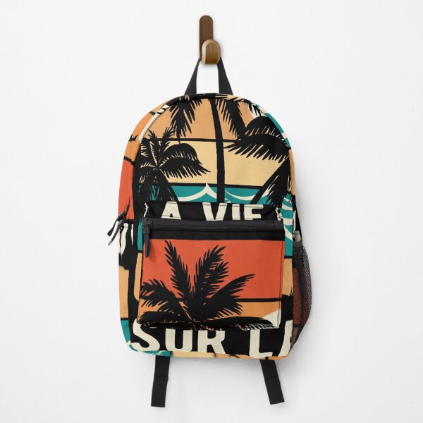Item preview, French Quote La Vie Est Belle Sur La Plage Vintage Sunset Retro Beach Vibes designed and sold by Bad Kitty Designz.