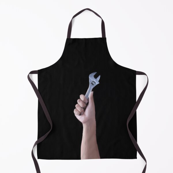 Item preview, Man holding a spanner aloft. Image created using geometric shapes designed and sold by EdgyEdgeArt.