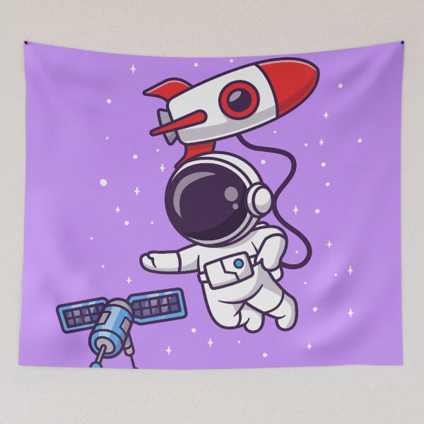 Item preview, Cosmic Adventures - Cute Astronaut Floating in Space" designed and sold by hjian8219.