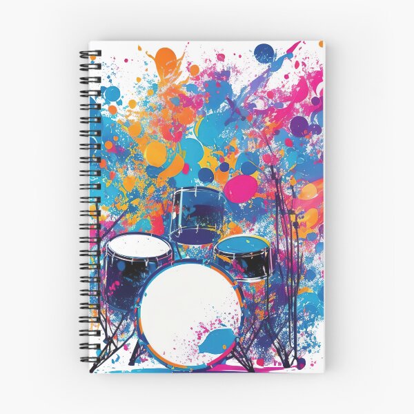 Item preview, Drums surrounded by energetic splashes of colors designed and sold by CoolPixels.