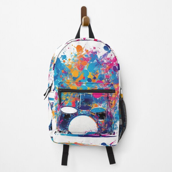 Item preview, Drums surrounded by energetic splashes of colors designed and sold by CoolPixels.