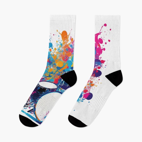 Item preview, Drums surrounded by energetic splashes of colors designed and sold by CoolPixels.