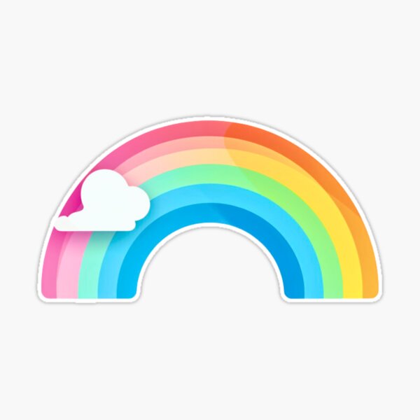 Rainbow Sticker for Sale by icaretees