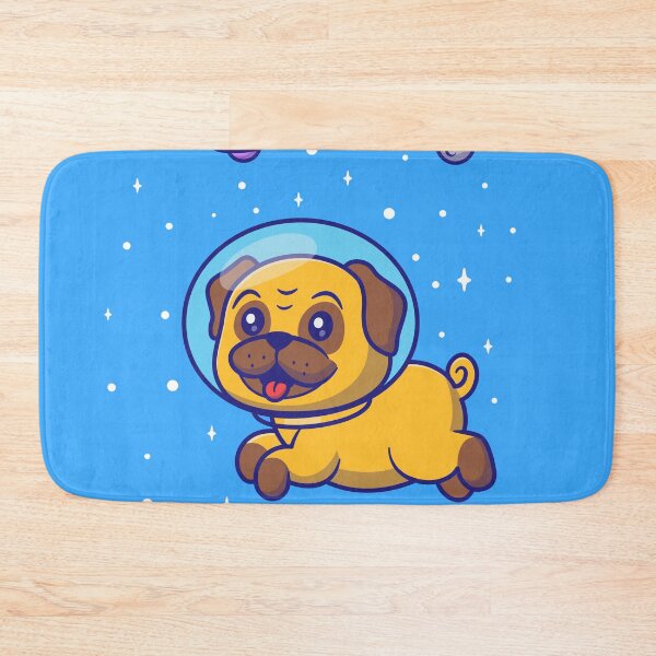 Item preview, Pawsome Space Explorer - Cute Pug Dog Astronaut Floating in Space designed and sold by hjian8219.