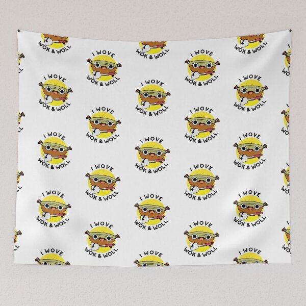 Item preview, I Wove Wok And Woll Funny Chinese Wok Puns  designed and sold by punnybone.