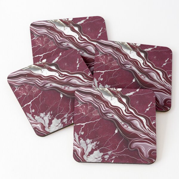Item preview, Maroon and white marble swirls #5 designed and sold by BirdsnStuff.