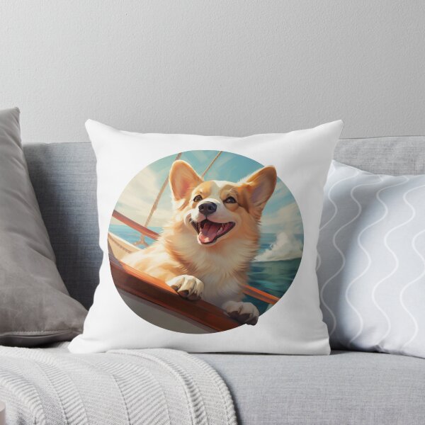 Item preview, Corgi on the Boat, Digital Drawing designed and sold by MiniMe-eShop.