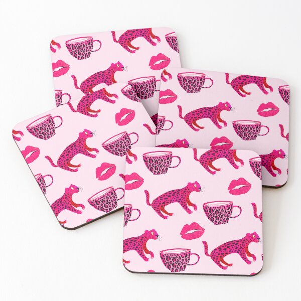 Item preview, Hot Pink Leopard, Coffee and Lips designed and sold by pocketart2023.