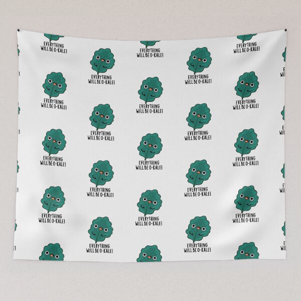 Item preview, Everything Will Be O-kale Funny Veggie Puns  designed and sold by punnybone.