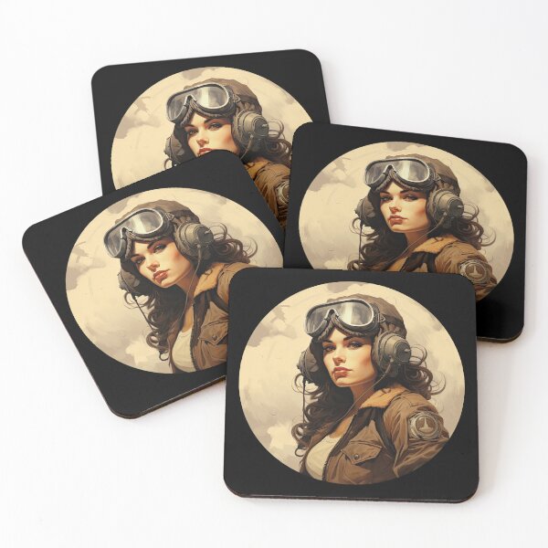 Item preview, Military Pin-up Pilot Girl designed and sold by Odd World.