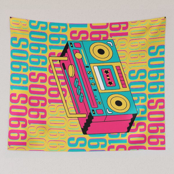 Item preview, 1990s retro design 1 - OG Yellow Background designed and sold by PunjabanJatti.