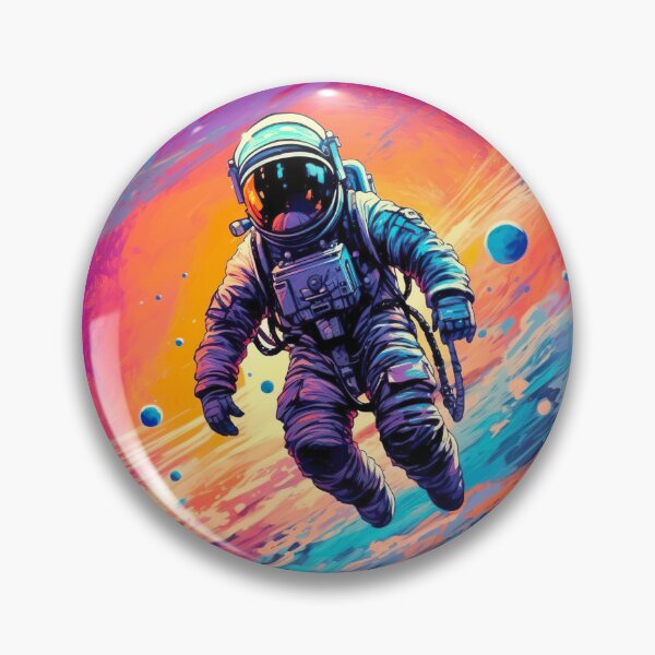 Artikelvorschau, Astronauten-Raumschiff-Kunst im Stil eines lebendigen Farbschemas entworfen und verkauft von StudioDina.