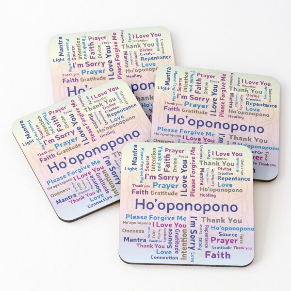 Item preview, Ho'oponopono Word Cloud - Mantra - Love - Care - Forgiveness - Healing - Flower of Life Background designed and sold by WinfinityDesigns.