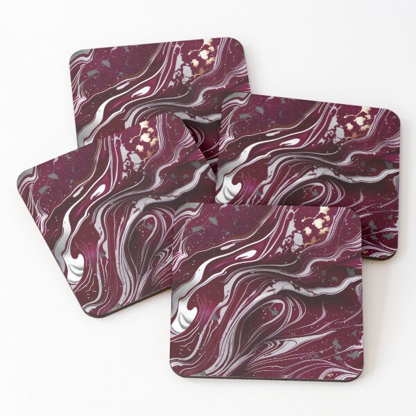 Item preview, Maroon and white marble swirls #6 designed and sold by BirdsnStuff.