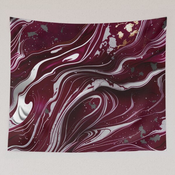 Item preview, Maroon and white marble swirls #6 designed and sold by BirdsnStuff.