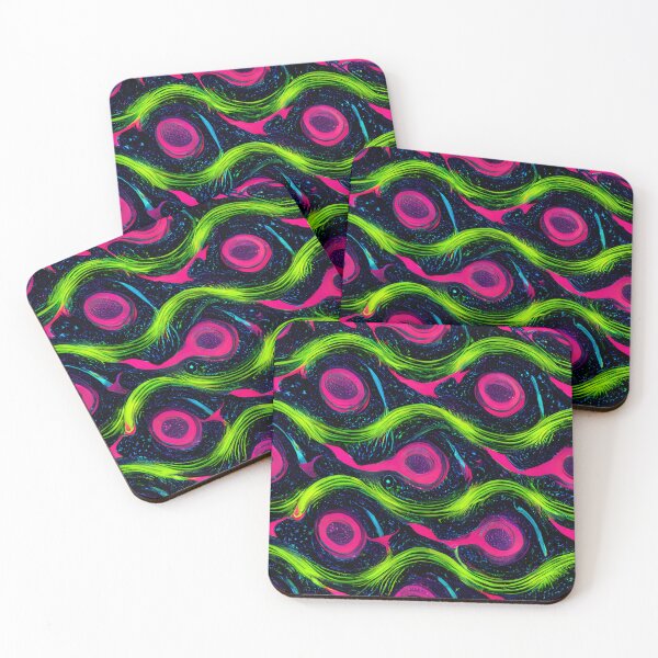 Item preview, "Neon Swirl Seamless Pattern: Colorful Science Fiction" designed and sold by Art-Vortex-fr.