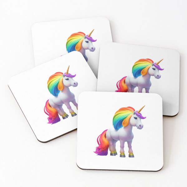 Item preview, Rainbow unicorn magical fantasy horned horse mythical beautiful  designed and sold by w1ckerman.
