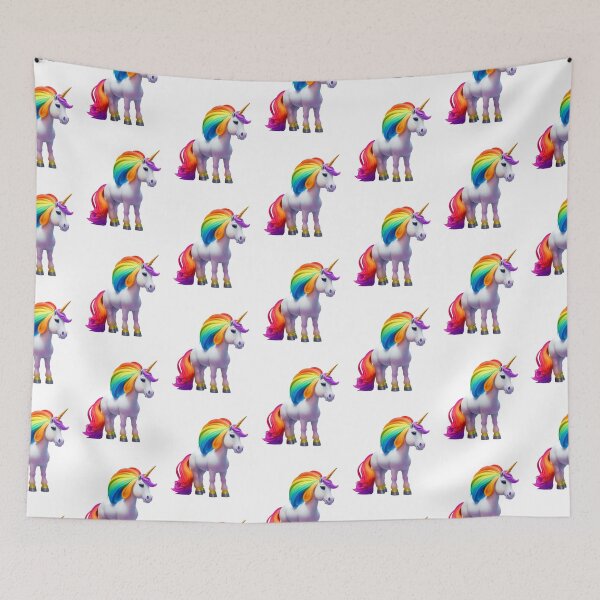 Item preview, Rainbow unicorn magical fantasy horned horse mythical beautiful  designed and sold by w1ckerman.