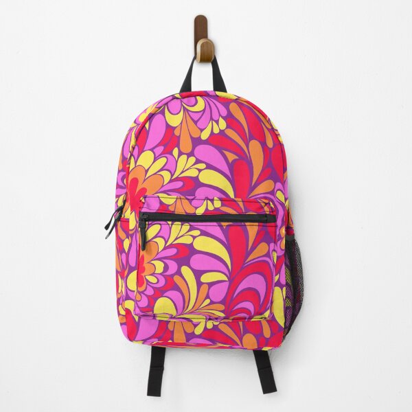 Item preview, Groovy psychedelic 60s 70s super retro nostalgic red purple hot pink orange designed and sold by blomastudios.