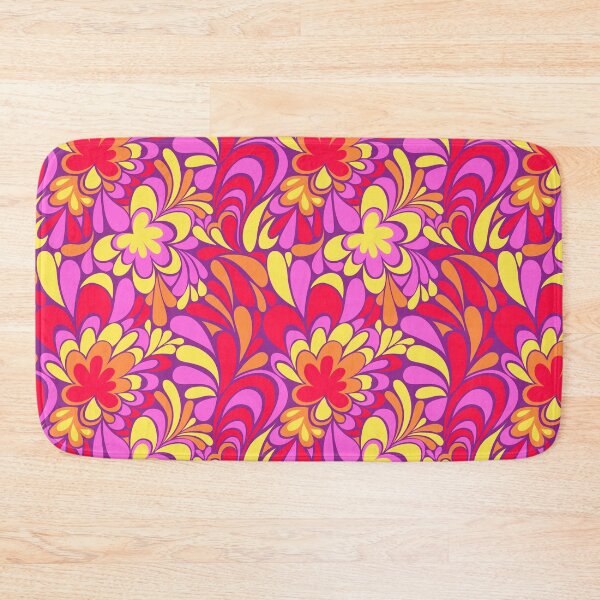 Item preview, Groovy psychedelic 60s 70s super retro nostalgic red purple hot pink orange designed and sold by blomastudios.