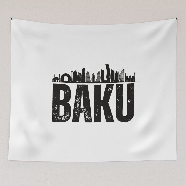 Item preview, Baku city illustation  designed and sold by DeluxBee.