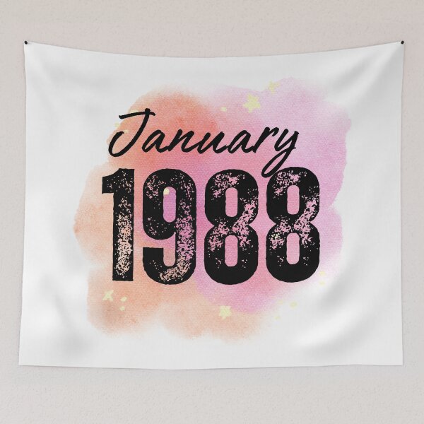Item preview, January 1988 Birthday designed and sold by NumbersFort.