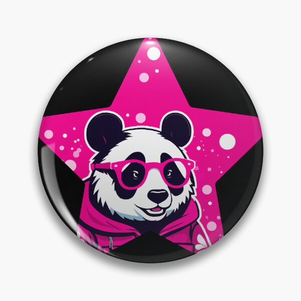 Item preview, Panda in Pink Glasses | Hot Pink Panda Illustration designed and sold by Niktarka.