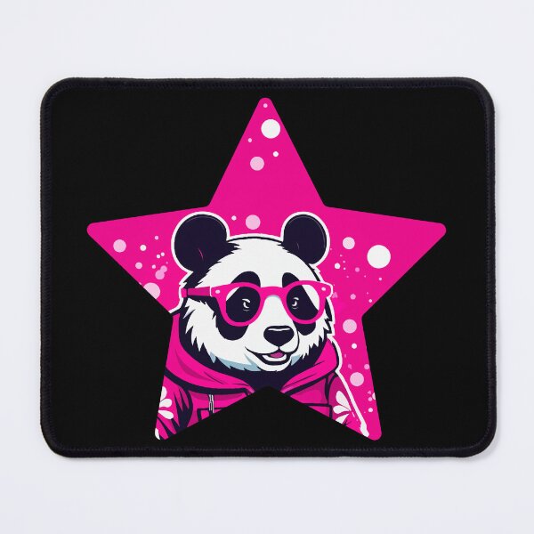 Item preview, Panda in Pink Glasses | Hot Pink Panda Illustration designed and sold by Niktarka.