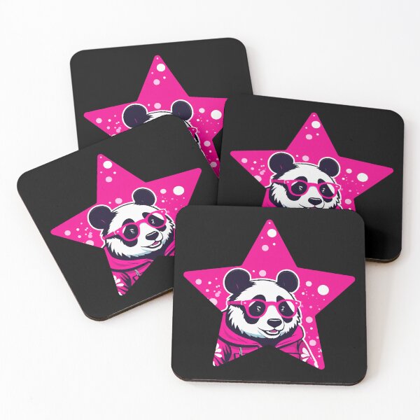 Item preview, Panda in Pink Glasses | Hot Pink Panda Illustration designed and sold by Niktarka.