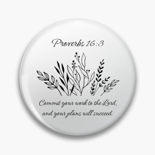 Item preview, Bible Verse Proverbs 16:3 Commit Your Work to the Lord designed and sold by ThePinkProject.