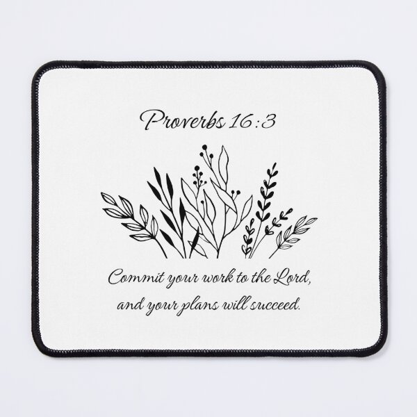 Item preview, Bible Verse Proverbs 16:3 Commit Your Work to the Lord designed and sold by ThePinkProject.