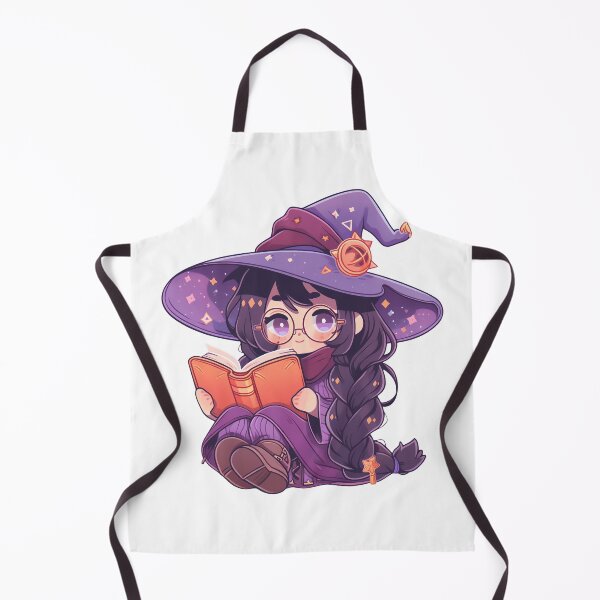 Item preview, Cute Kawaii Witch Reading a Book: Book Aesthetic designed and sold by CozyKawaiiArt.