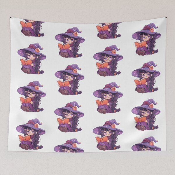 Item preview, Cute Kawaii Witch Reading a Book: Book Aesthetic designed and sold by CozyKawaiiArt.