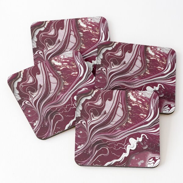 Item preview, Maroon and white marble swirls #7 designed and sold by BirdsnStuff.