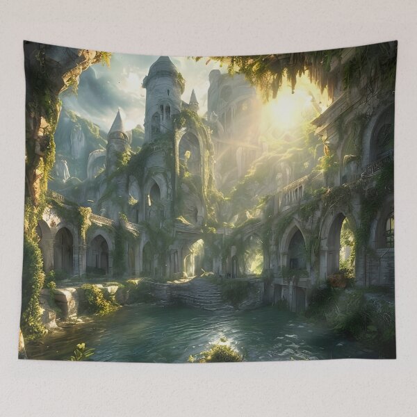 Item preview, Post-apocalyptic overgrown heavenly castle designed and sold by ArthurVandelay.