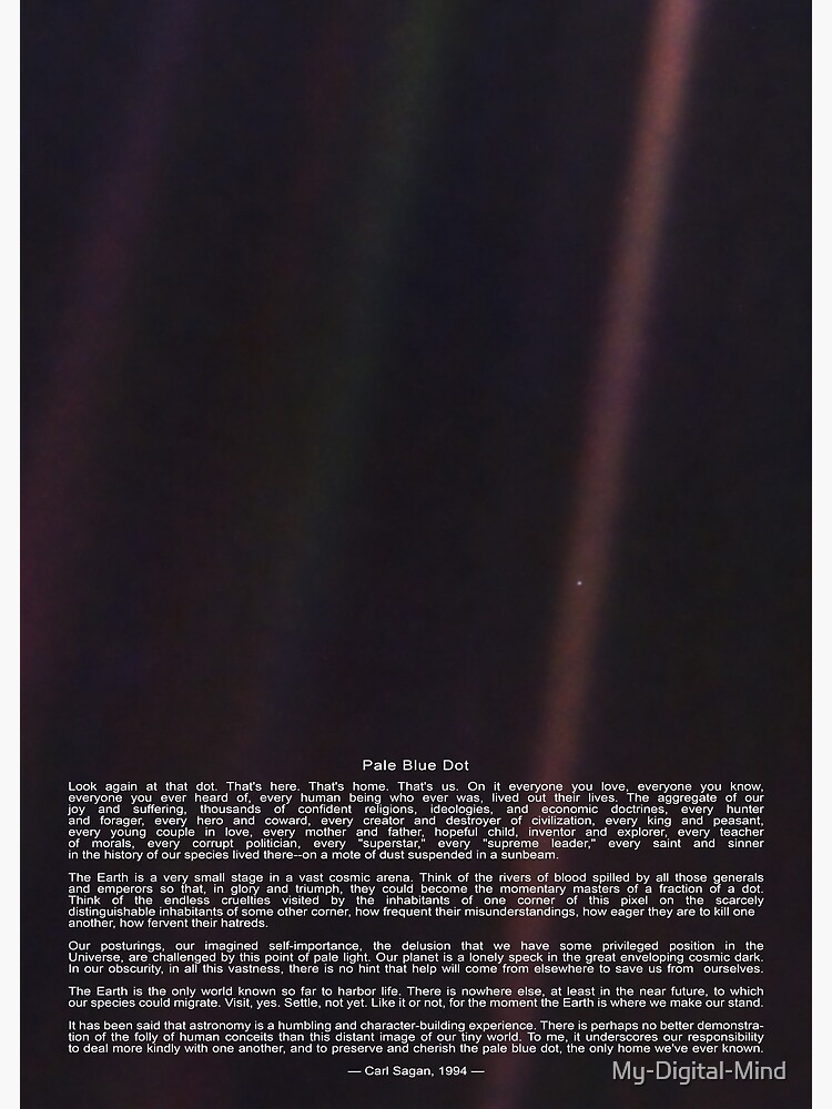 Thoughts on Carl Sagan's 'A Pale Blue Dot