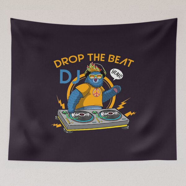 Item preview, drop the beat (dj bear) designed and sold by hayrpictures.