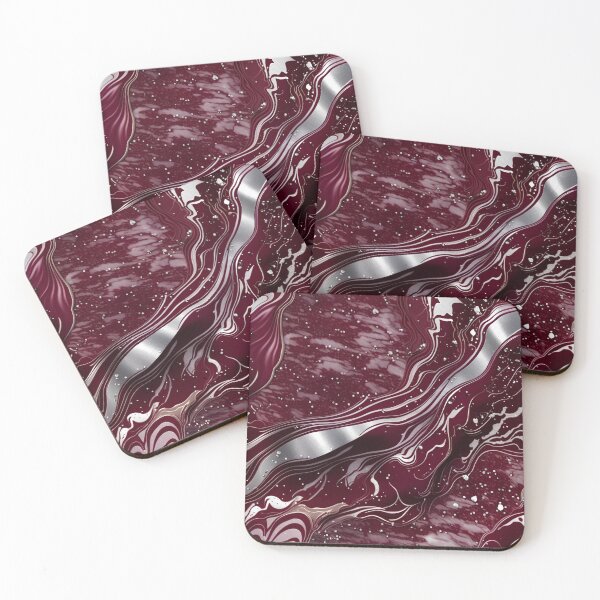 Item preview, Maroon and white marble swirls #8 designed and sold by BirdsnStuff.