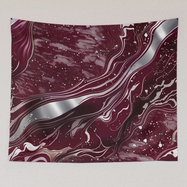 Item preview, Maroon and white marble swirls #8 designed and sold by BirdsnStuff.