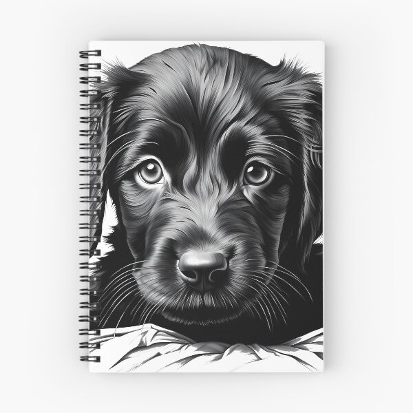 Item preview, Black Labrador Retriever Puppy Staring Cutely designed and sold by candlewithhare.