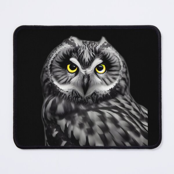 Item preview, Short-eared owl face gazing designed and sold by ColorOfBirds.
