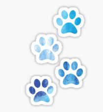 Watercolor Paw Prints Sticker